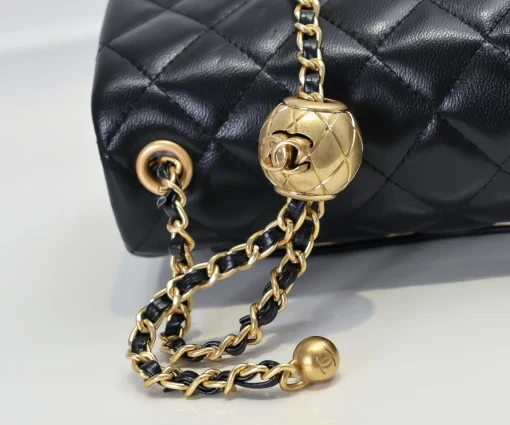 Chanel Mini Flap Bag with Gold Ball Charm - Image 5