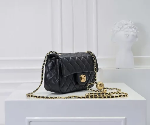 Chanel Mini Flap Bag with Gold Ball Charm - Image 2