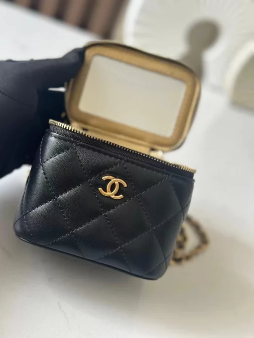 Chanel Vanity Case with Gold Ball Charm - Image 5