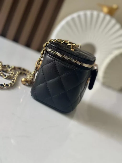 Chanel Vanity Case with Gold Ball Charm - Image 6