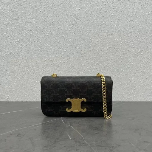 CELINE Triomphe Canvas Chain Shoulder Bag