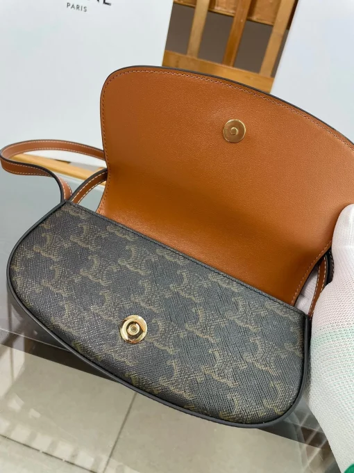 CELINE Triomphe Canvas Mini Bucket Bag - Image 3