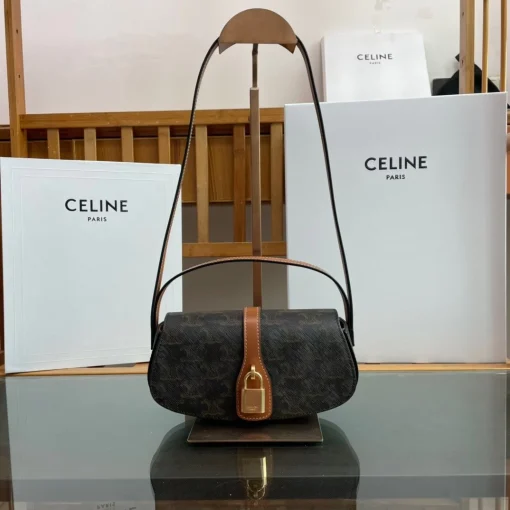CELINE Triomphe Canvas Mini Bucket Bag