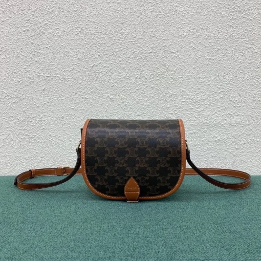Folco Triomphe Saddle Bag Taupe