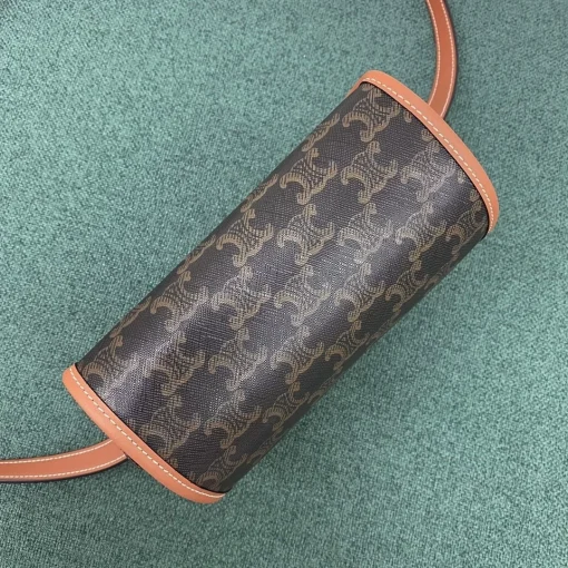 Folco Triomphe Saddle Bag Taupe - Image 9