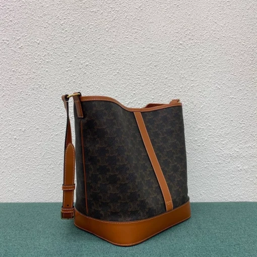 CELINE Triomphe Medium Bucket Bag - Image 8