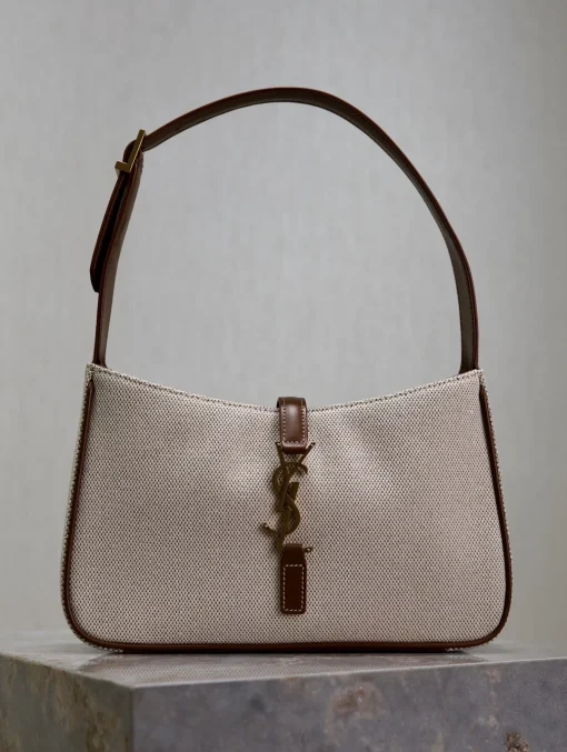 YSL LE 5 À 7 HOBO BAG WITH BLACK HARDWARE