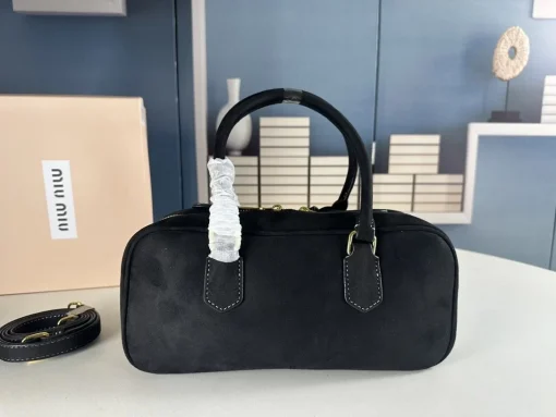 MIU MIU Arcadie Mini Leather Crossbody Bag in Black - Image 2