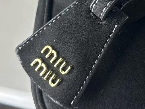 MIU MIU Arcadie Mini Leather Crossbody Bag in Black - Image 4
