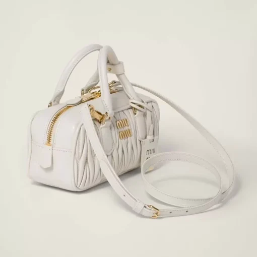 MIU MIU Arcadie Small White Leather Shoulder Bag