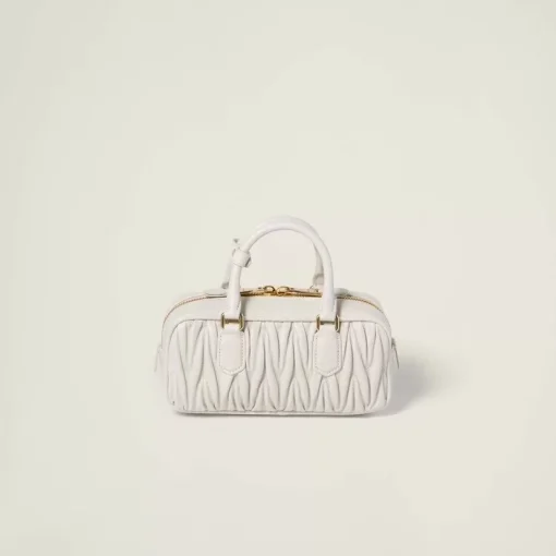 MIU MIU Arcadie Small White Leather Shoulder Bag - Image 5