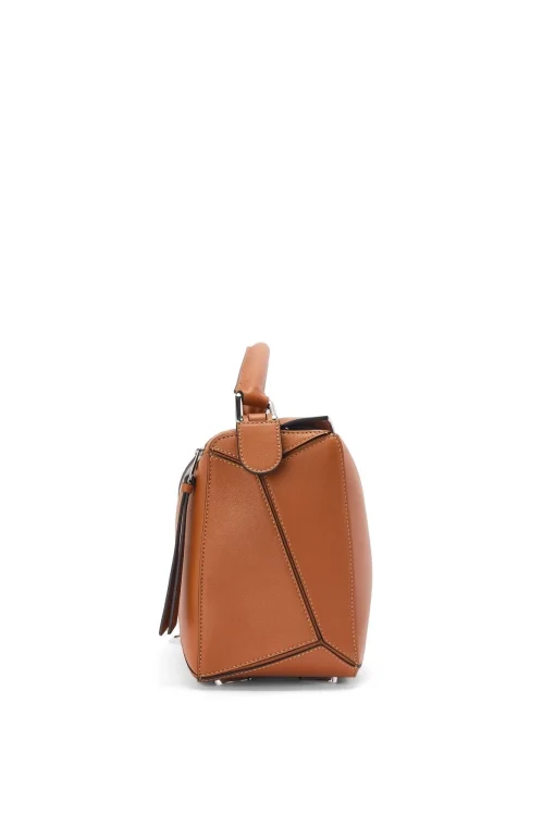 LOEWE Puzzle Medium Tan Smooth Calfskin Shoulder Bag - Image 7