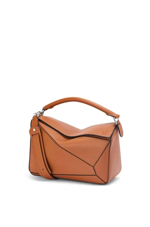 LOEWE Puzzle Medium Tan Smooth Calfskin Shoulder Bag