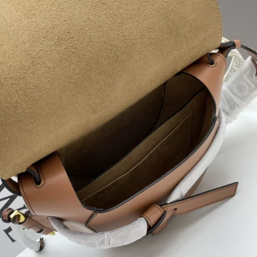 LOEWE Gate Dual Medium Tan Calfskin Shoulder Bag - Image 7
