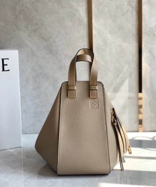 LOEWE Hammock Small Sand Calfskin Drawstring Shoulder Bag - Image 2