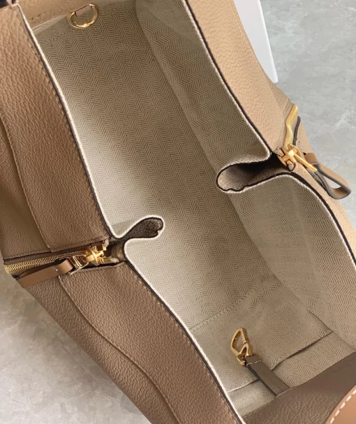 LOEWE Hammock Small Sand Calfskin Drawstring Shoulder Bag - Image 4
