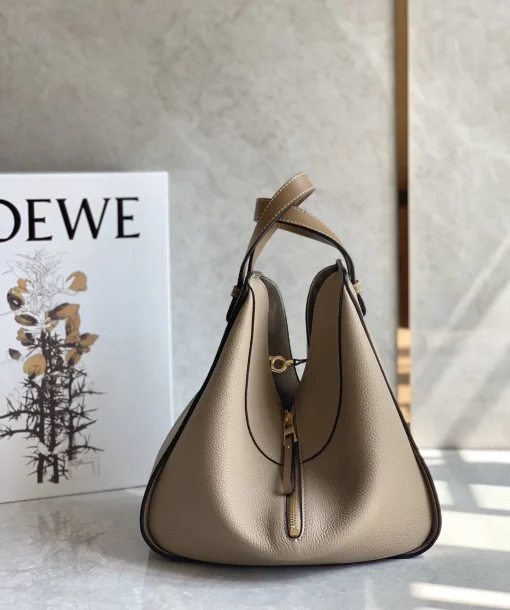 LOEWE Hammock Small Sand Calfskin Drawstring Shoulder Bag
