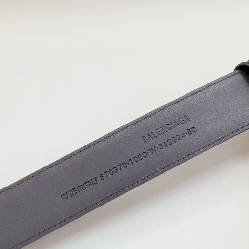 Balenciaga. A simple cowhide leather belt for men from Balenciaga, in black color, 3.5 cm wide. - Image 2
