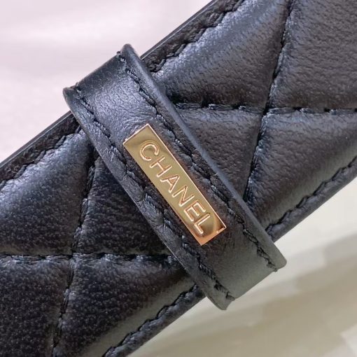CHANEL Women's Belt in Black, made of Cowhide Leather with Letter Logo Smooth Buckle - Image 6