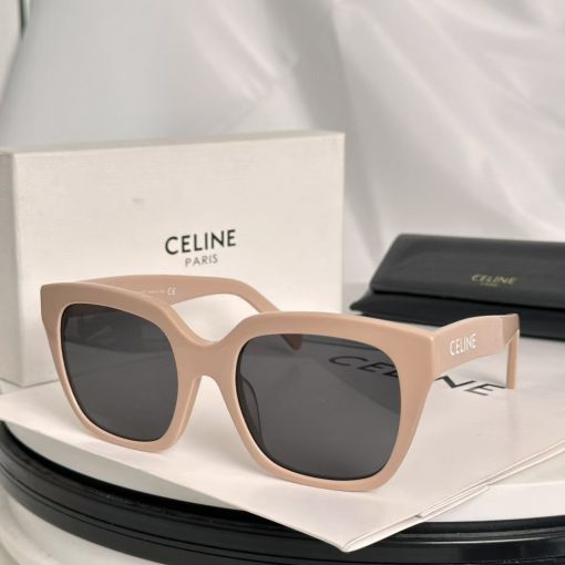 CELINE Square Acetate Sunglasses in Blue Cat-Eye Style - Image 2