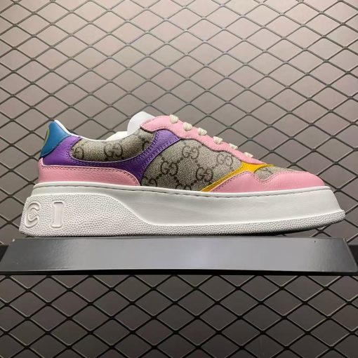 GUCCI GG Canvas Sneakers - Low-Top Lace-Up Casual Fashion Sneakers for Women - Image 3