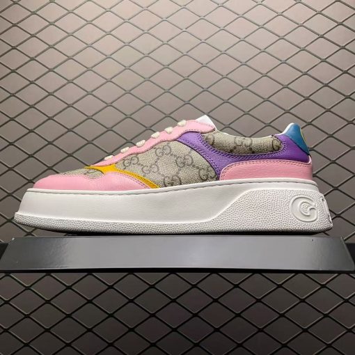 GUCCI GG Canvas Sneakers - Low-Top Lace-Up Casual Fashion Sneakers for Women